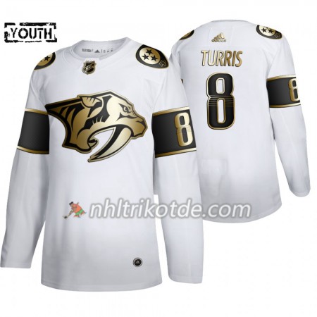 Nashville Predators Trikot Kyle Turris 8 Adidas 2019-2020 Golden Edition Weiß Authentic - Kinder